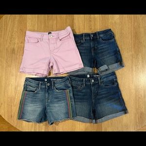 Gap girls midi shorts four pairs